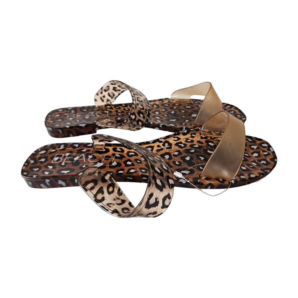 Beach by Matisse Drift Jelly Slide Sandal Leopard Print Women's‎ 7 UK 5 EUR 38
